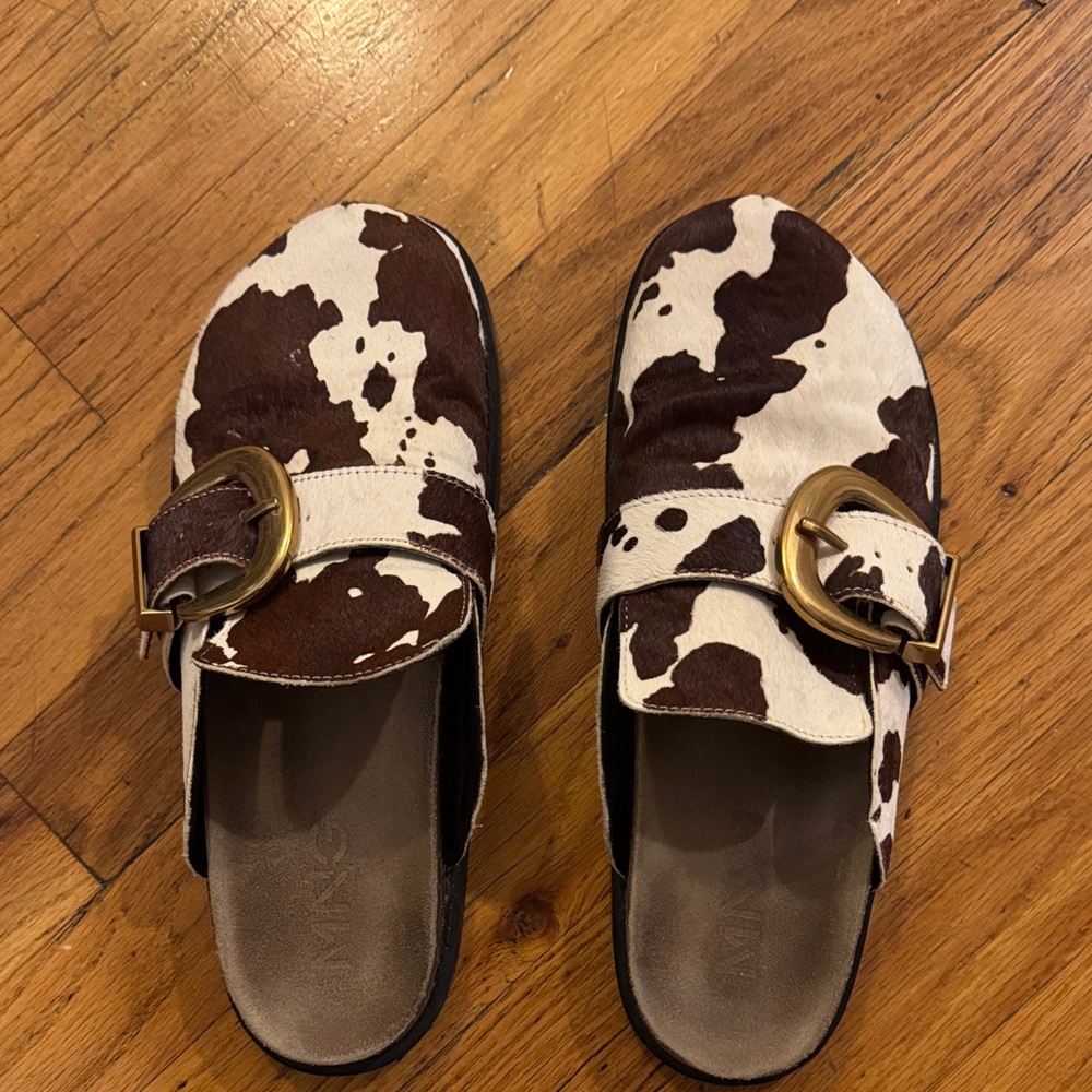 Mango Black Sole Mules